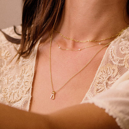 Personalised Initial Charm Pendant 18ct Gold Plate
