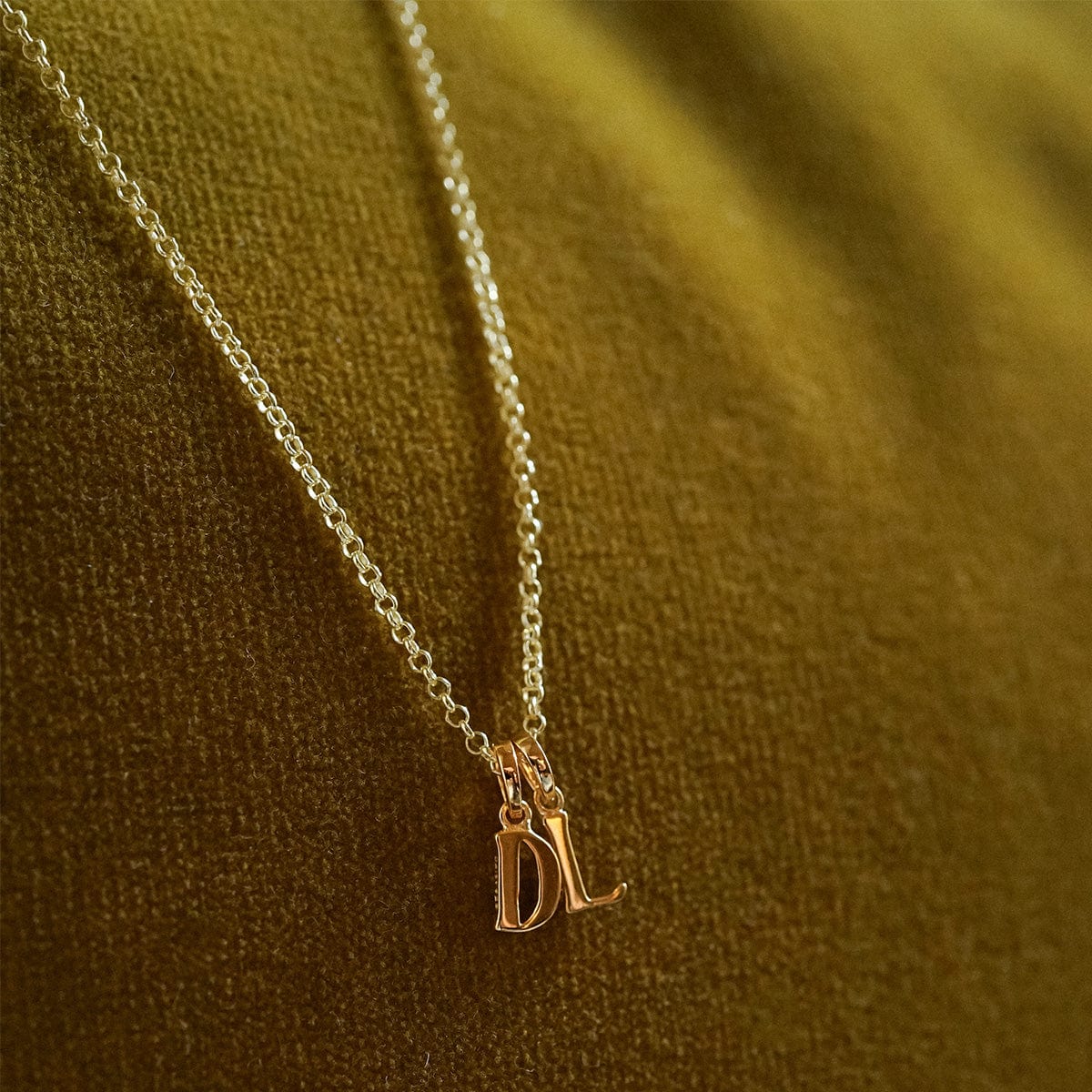 Personalised Initial Pendant Necklace 18ct Gold Plate