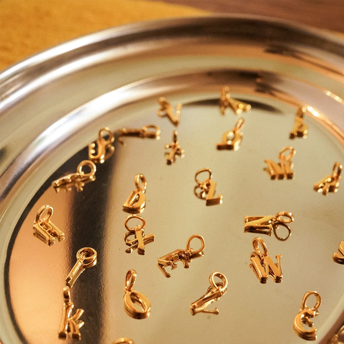 Personalised Initial Pendant Necklace 18ct Gold Plate
