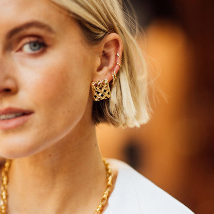 Polly Essential Huggie Earrings 18ct Gold Plate