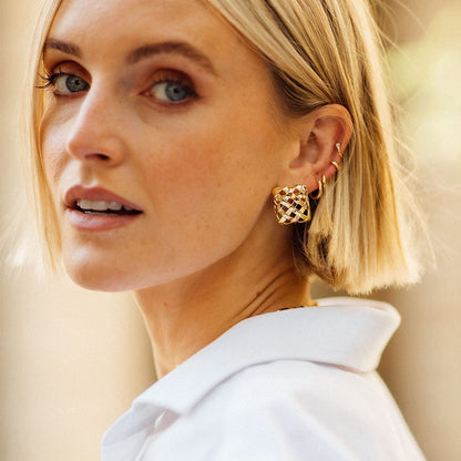 Polly Essential Huggie Earrings 18ct Gold Plate