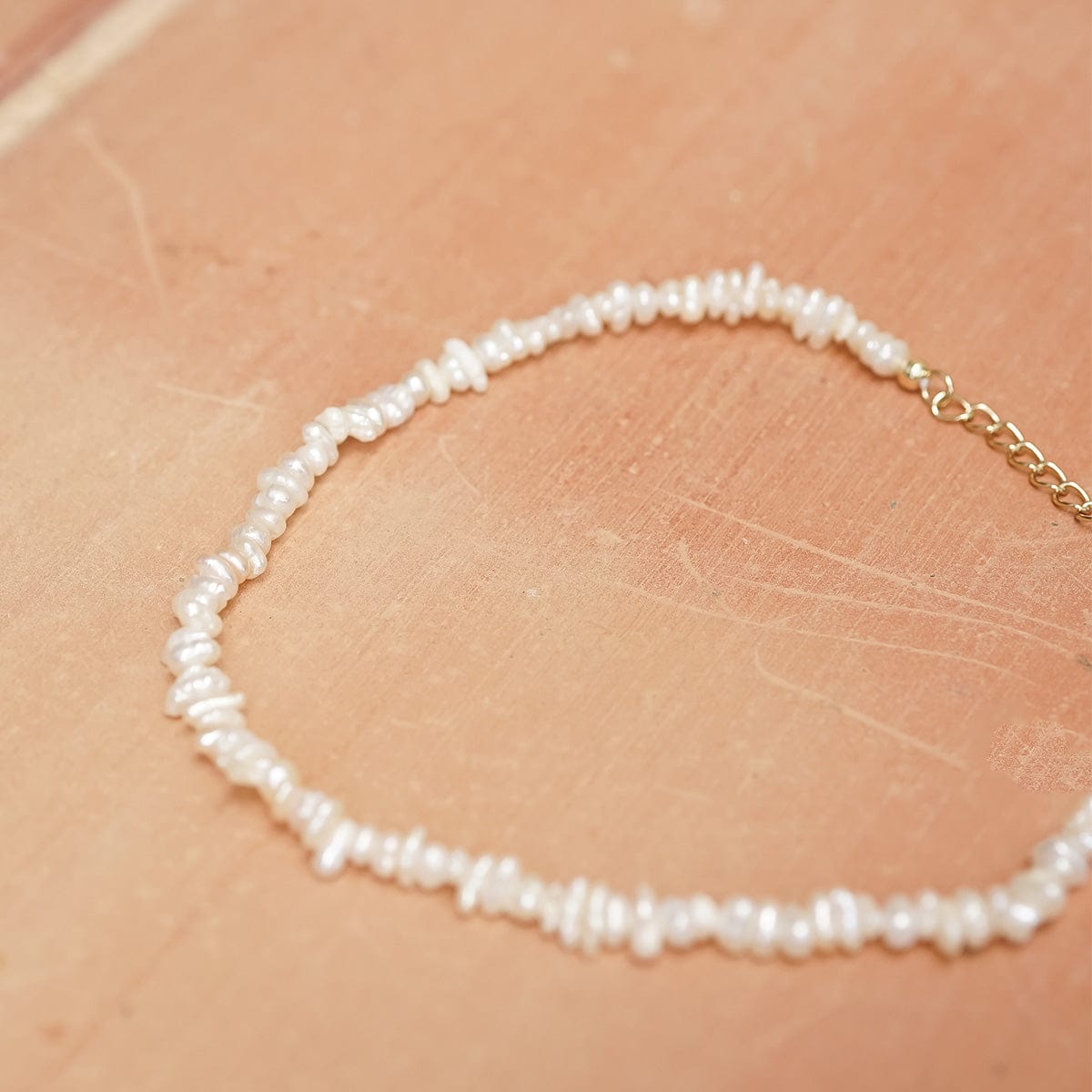 Polly Beach Pearl Anklet 18ct Gold Plate