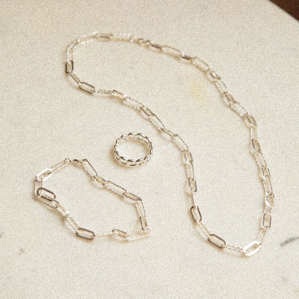 Polly Chain Look Silver Plate