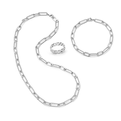 Polly Chain Look Silver Plate