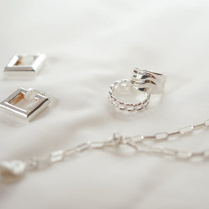 Polly Chunky Tidal Ring Sterling Silver
