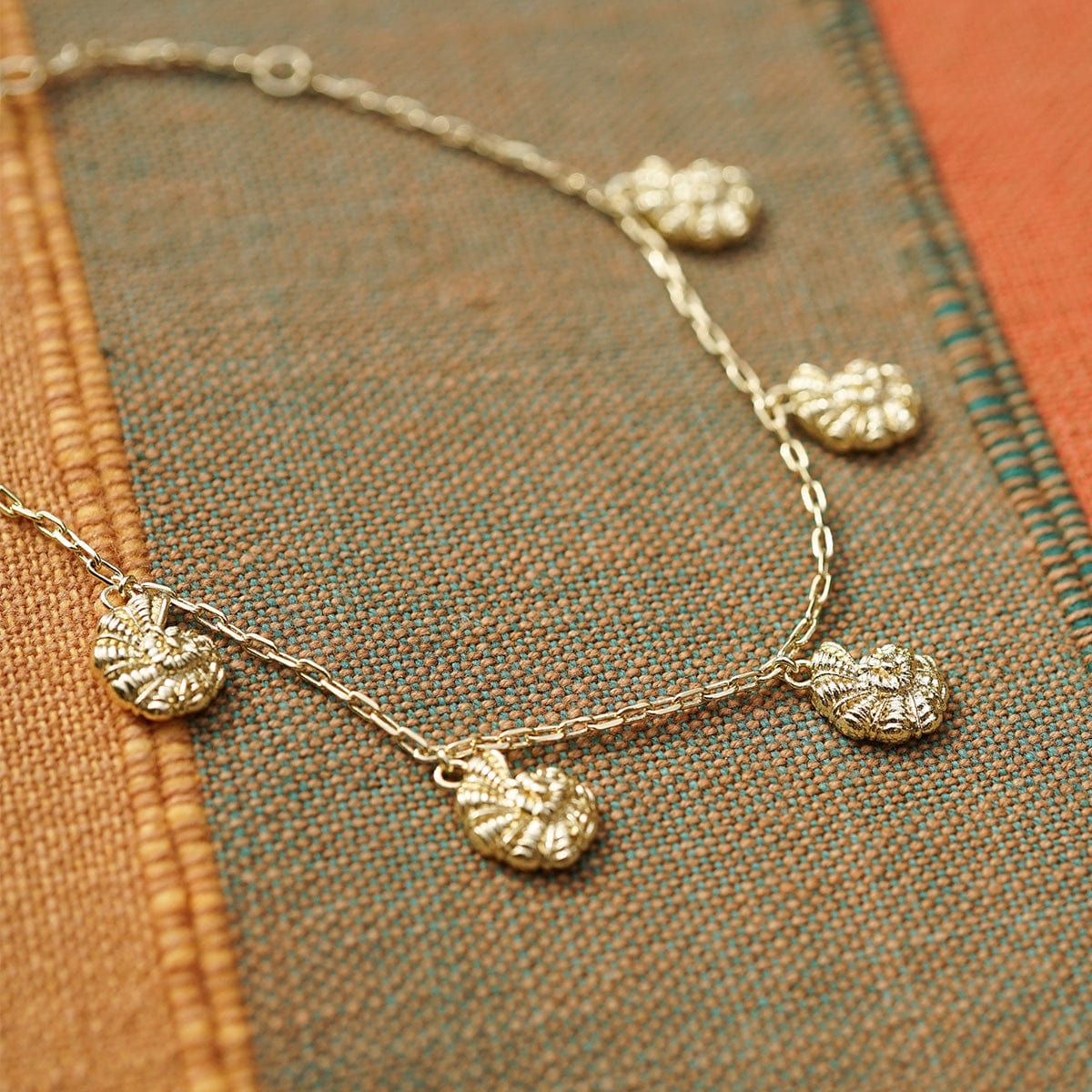 Polly Shell Charm Bracelet 18ct Gold Plate