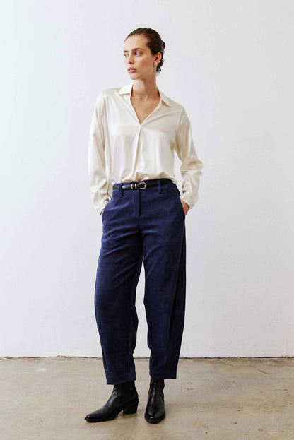 The Popover Washable Silk Long Sleeve Blouse