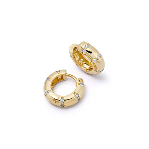 Sapphire Hoop Earrings 9ct Solid Gold