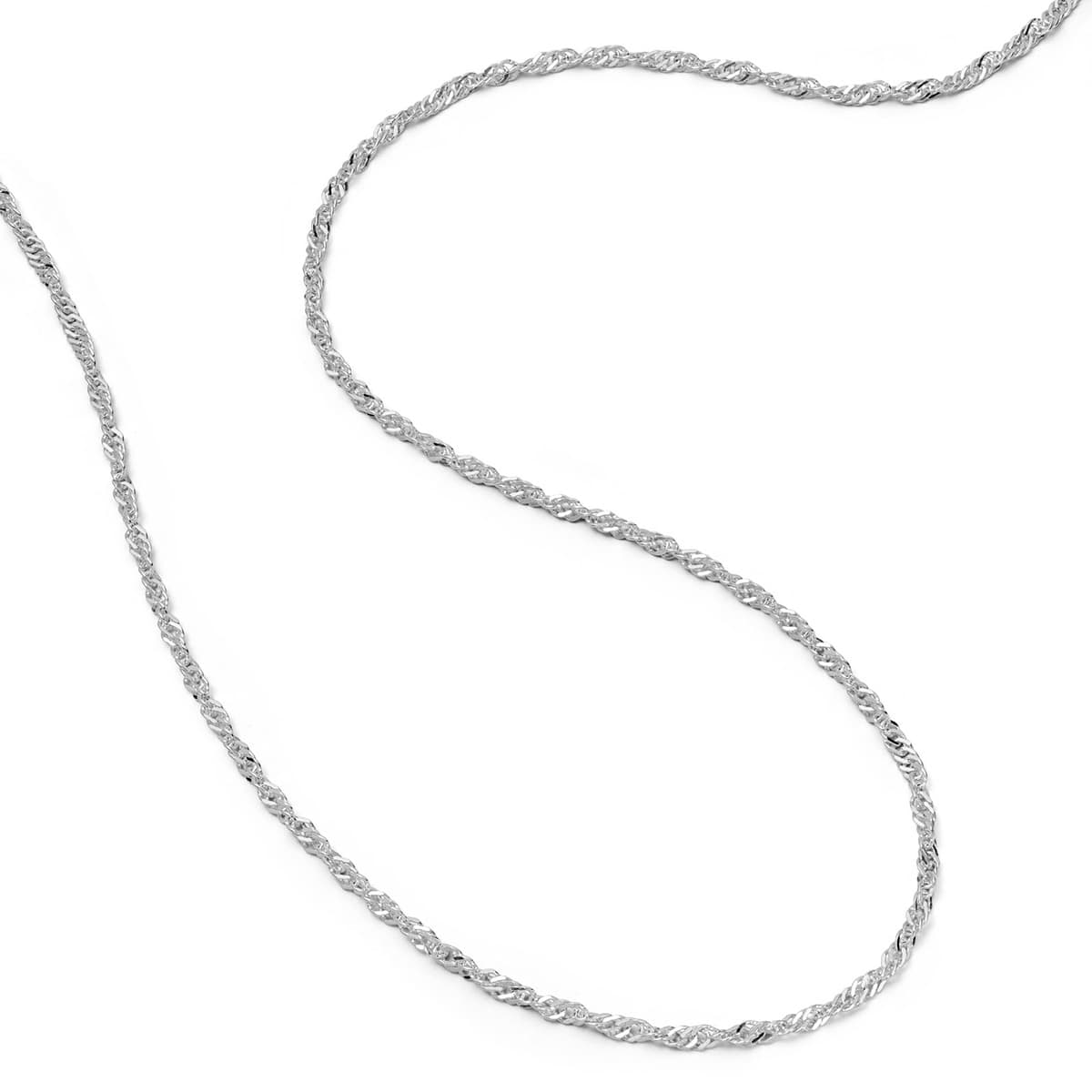 Singapore Layering Chain Necklace Sterling Silver