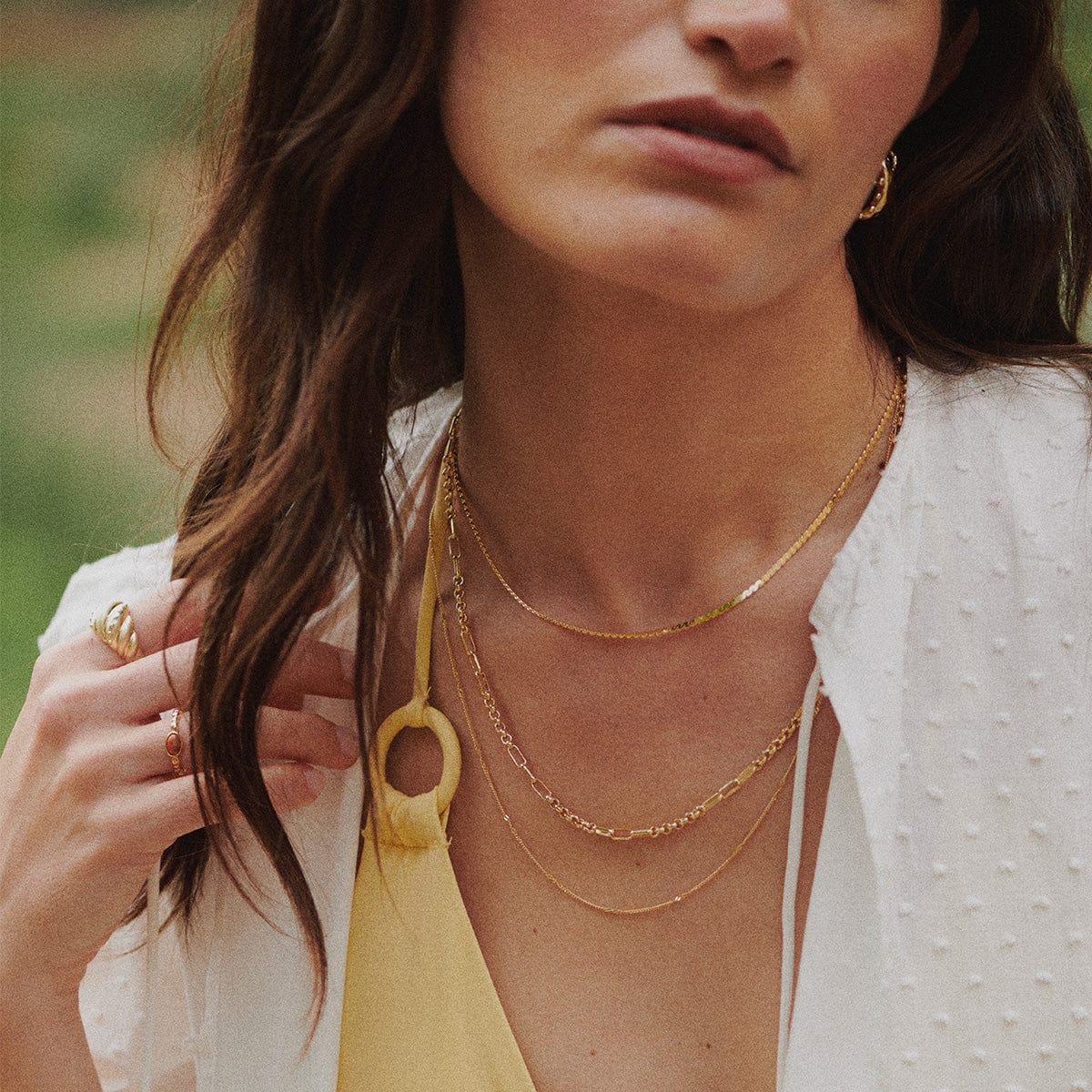 Spiral Snake Chain Necklace 18ct Gold Plate