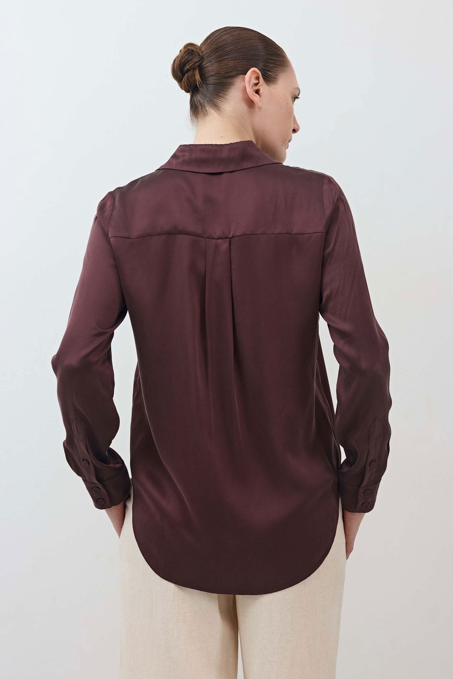 Washable Silk Button Down Top