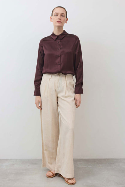 Washable Silk Button Down Top
