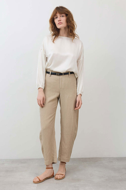 The Uptown Loose Silk Linen Pants