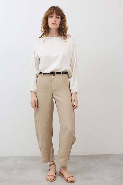 The Uptown Loose Silk Linen Pants
